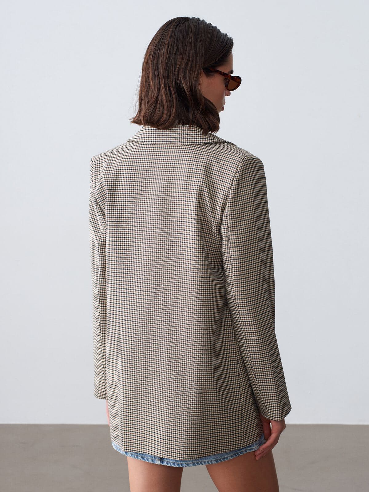 Kazayağı Desen Oversize Blazer 4