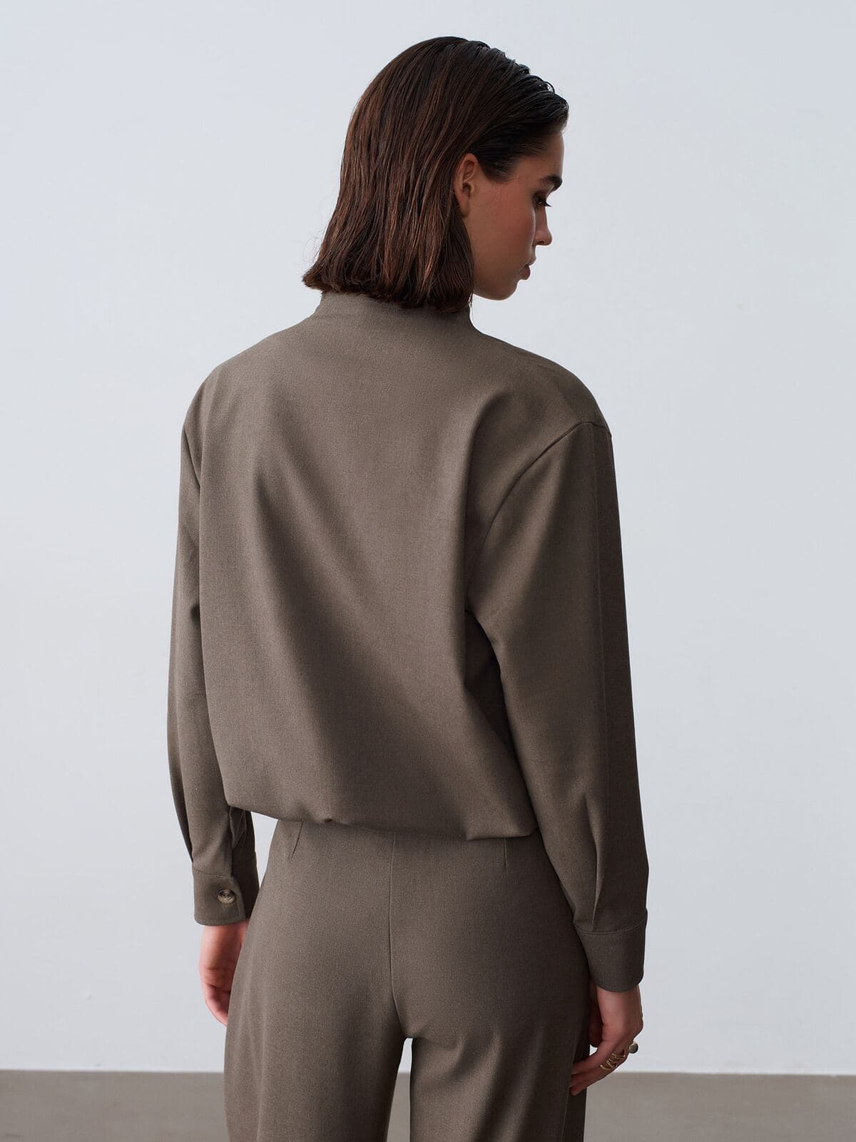 Drape Yaka Bluz & Pantolon Takım 4
